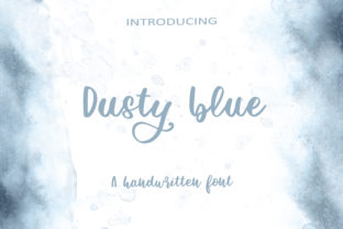 Elevate Brand Identity with Dusty Blue Script Font