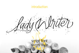 Lady Writer Skinny: A Sophisticated Script Font for Editorial Design